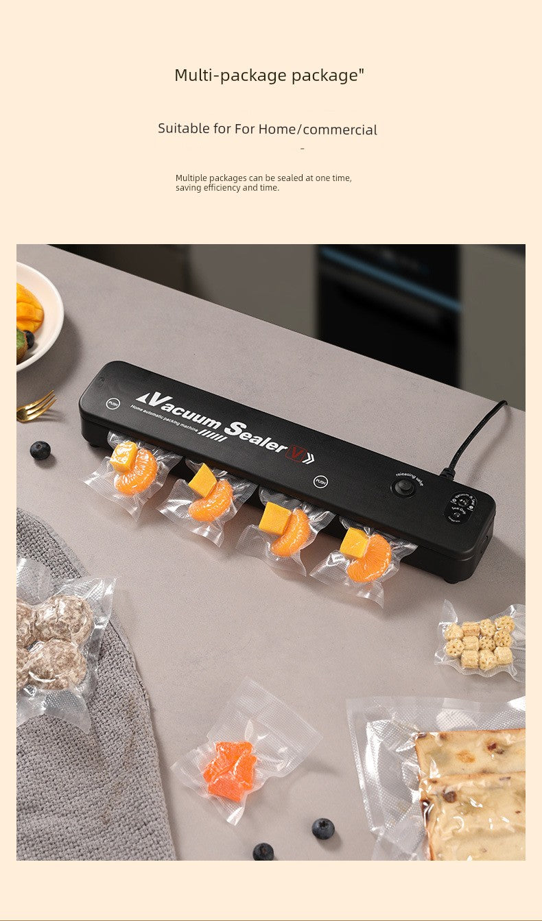 Vacuum Packaging Machine Small Household Sealing Machine Sealed Fresh-Keeping Vacuator Automatic Pressing Sealing Machine - Square Deal Me