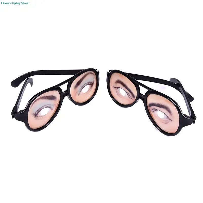 1Pc Pop Out Eye Drop Eyeball Prank Glasses Horror Scary Party Gags Practical Jokes Funny Toy - Square Deal Me