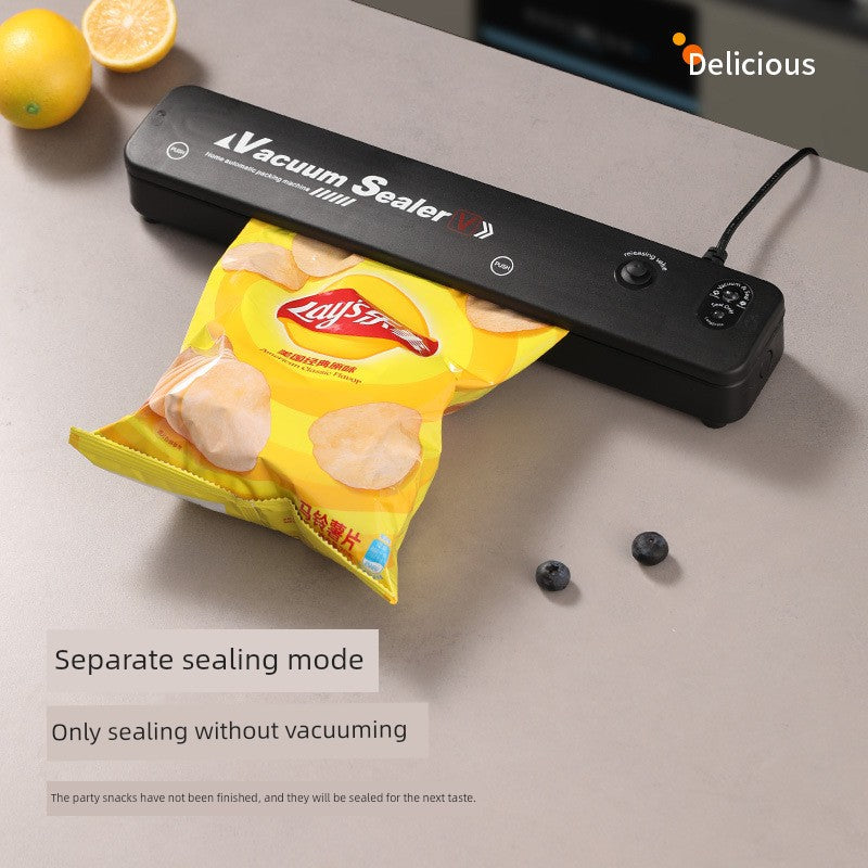 Vacuum Packaging Machine Small Household Sealing Machine Sealed Fresh-Keeping Vacuator Automatic Pressing Sealing Machine - Square Deal Me