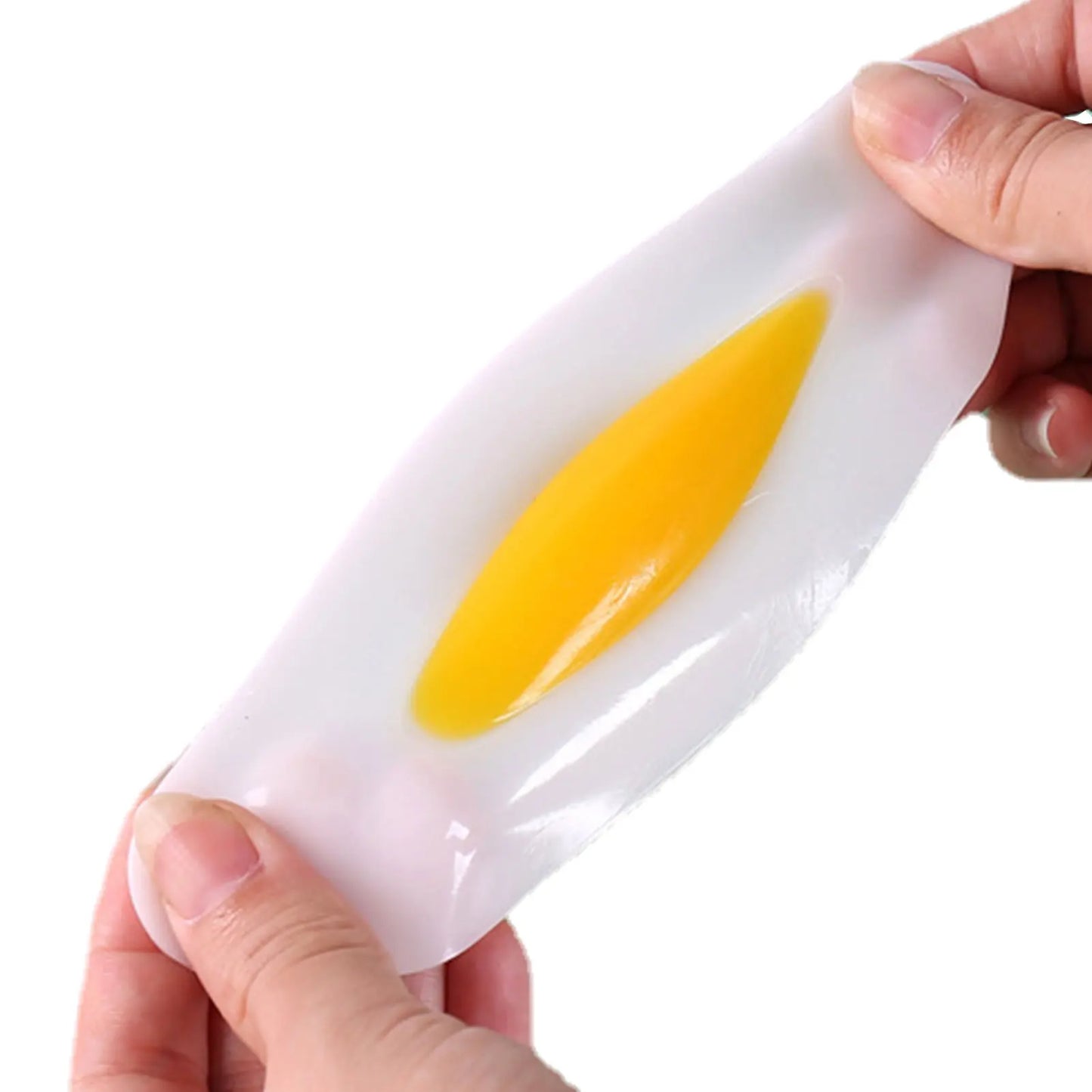 New Sticky TPR Rubber Eggs Squeeze Kitchen Food Toy Pretend Play Cooking Fried Egg Omelette Gags Joke Kids Relieve Stress Toys - Square Deal Me