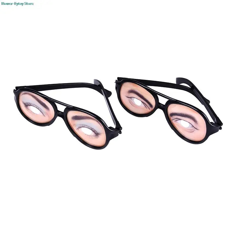 1Pc Pop Out Eye Drop Eyeball Prank Glasses Horror Scary Party Gags Practical Jokes Funny Toy - Square Deal Me
