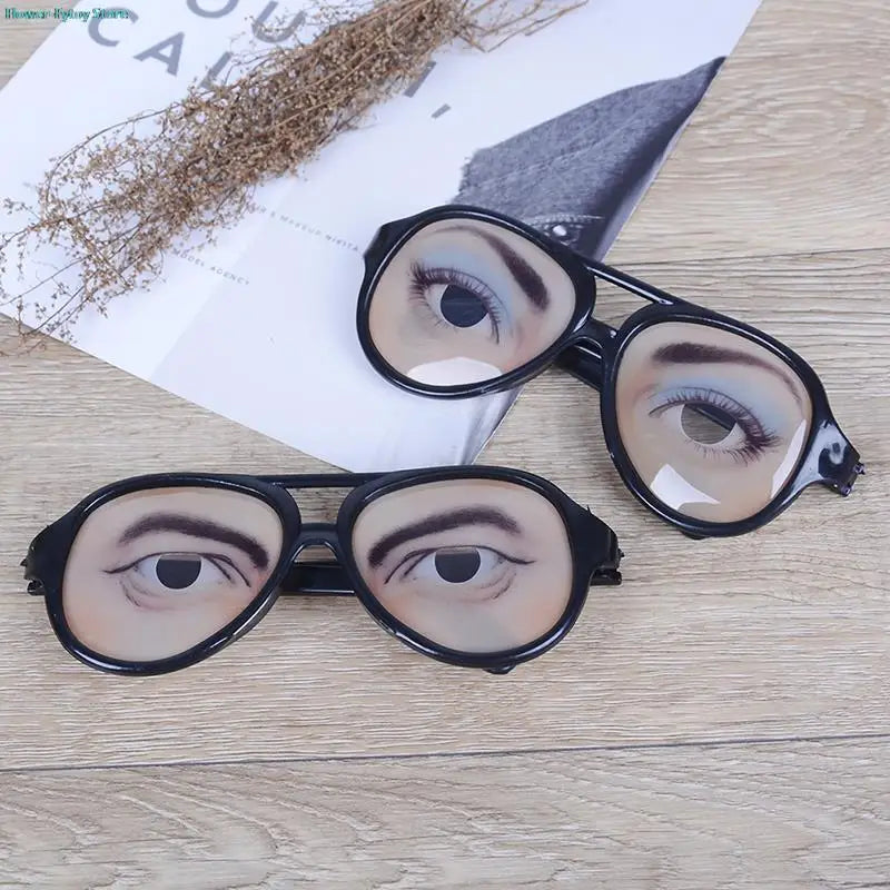 1Pc Pop Out Eye Drop Eyeball Prank Glasses Horror Scary Party Gags Practical Jokes Funny Toy - Square Deal Me