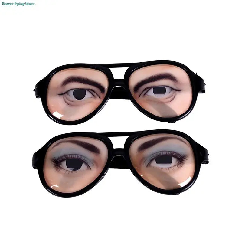 1Pc Pop Out Eye Drop Eyeball Prank Glasses Horror Scary Party Gags Practical Jokes Funny Toy - Square Deal Me