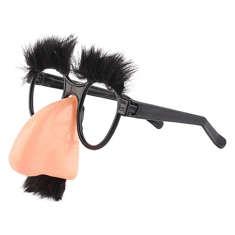 Big Nose Glasses With Eyebrows Mustache Silly Funny Photo Props Halloween Party Eyeglasses Novelty Prank For Performance Party - Square Deal Me