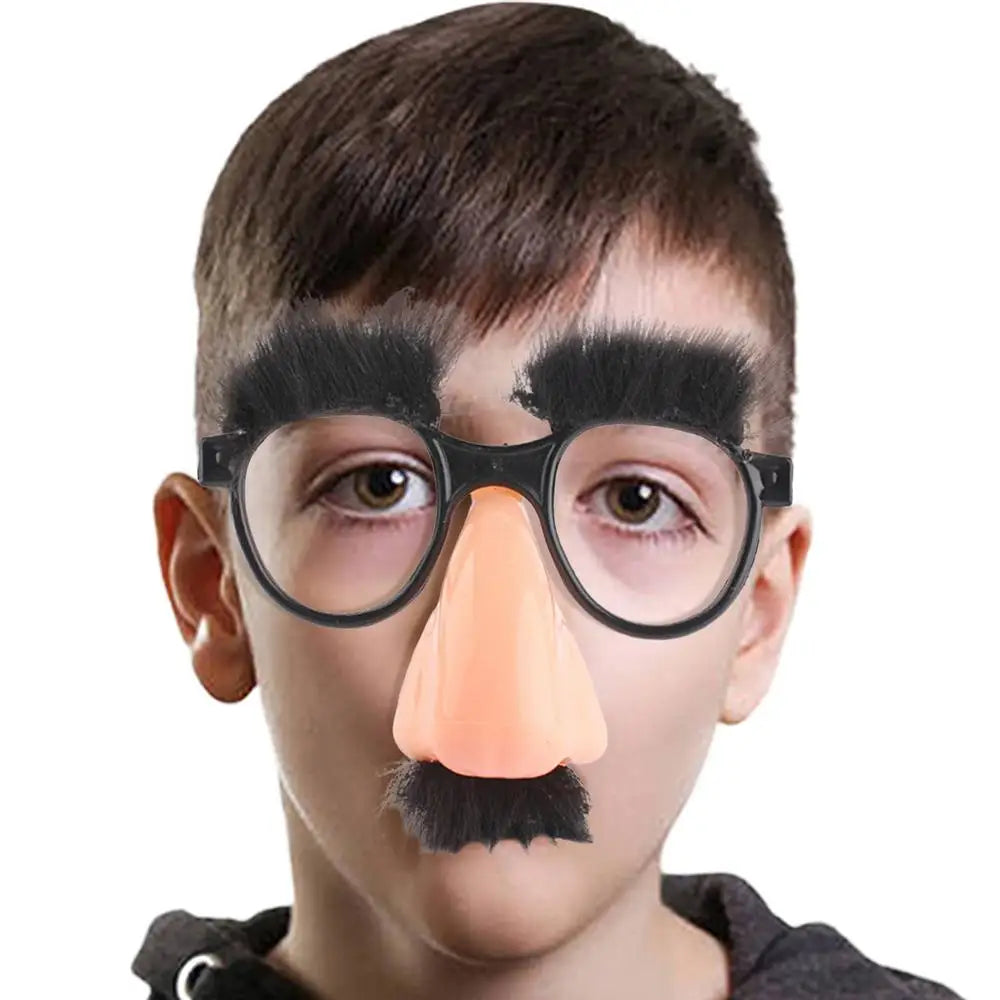 Big Nose Glasses With Eyebrows Mustache Silly Funny Photo Props Halloween Party Eyeglasses Novelty Prank For Performance Party - Square Deal Me