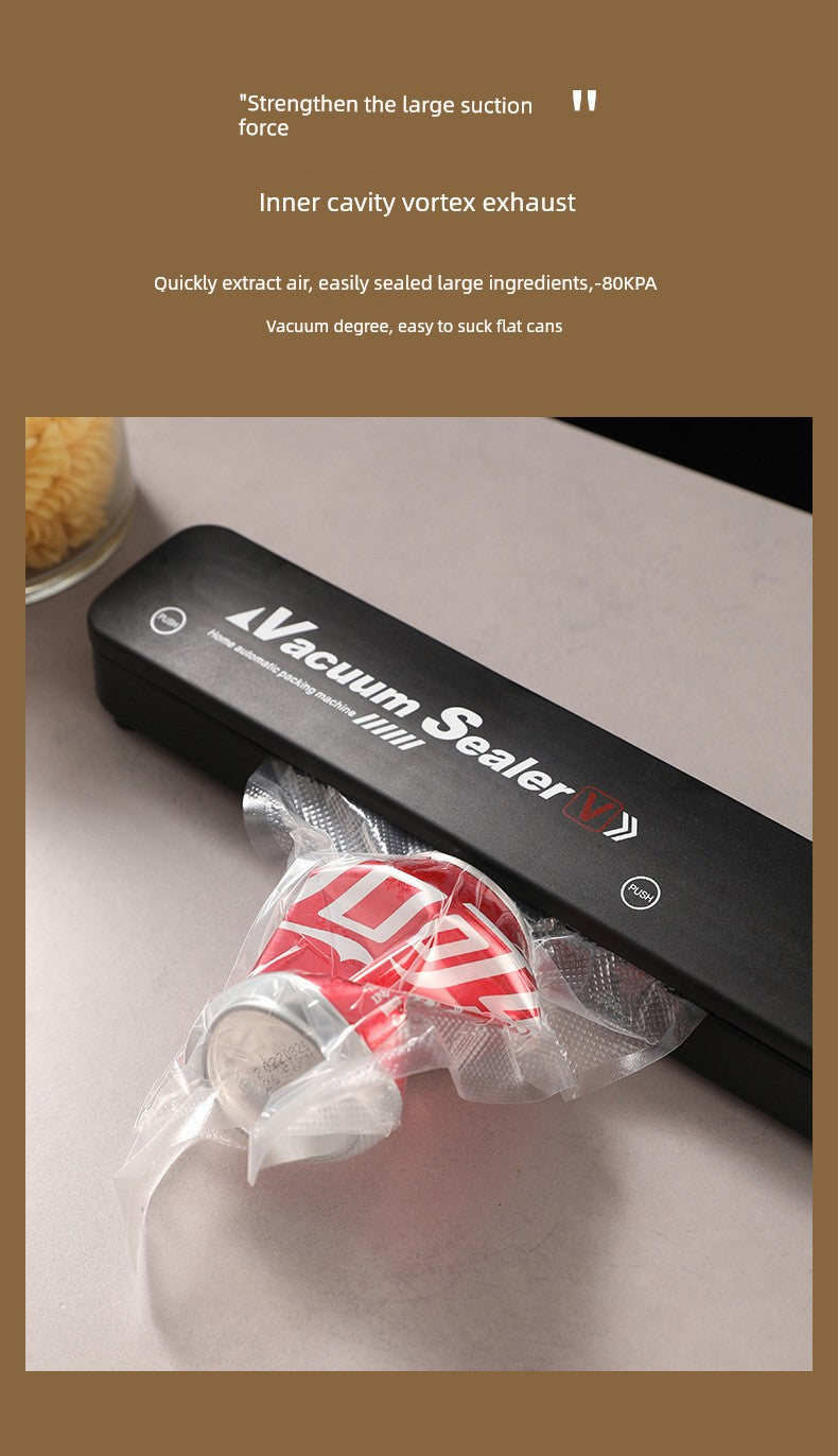 Vacuum Packaging Machine Small Household Sealing Machine Sealed Fresh-Keeping Vacuator Automatic Pressing Sealing Machine - Square Deal Me