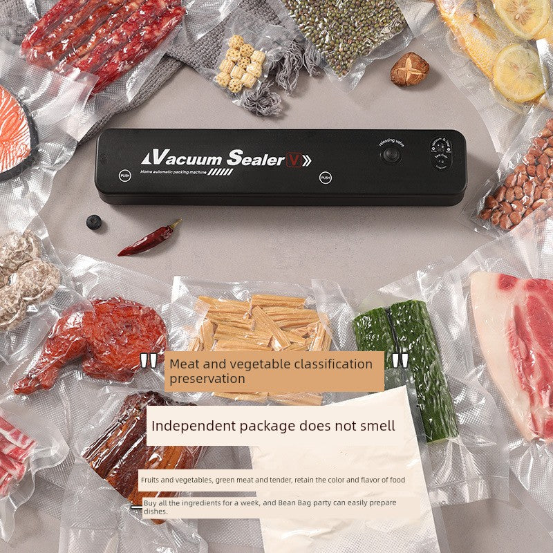 Vacuum Packaging Machine Small Household Sealing Machine Sealed Fresh-Keeping Vacuator Automatic Pressing Sealing Machine - Square Deal Me