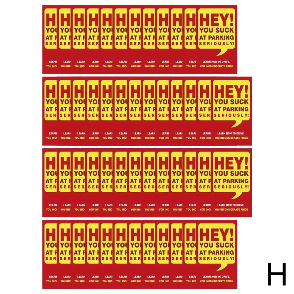 (Pack Of 50)Bad Parking Cards You Parked Like An Idiot Business Cards 3.54"x1.97" For Funny Parking Violation Prank Notice Gag - Square Deal Me