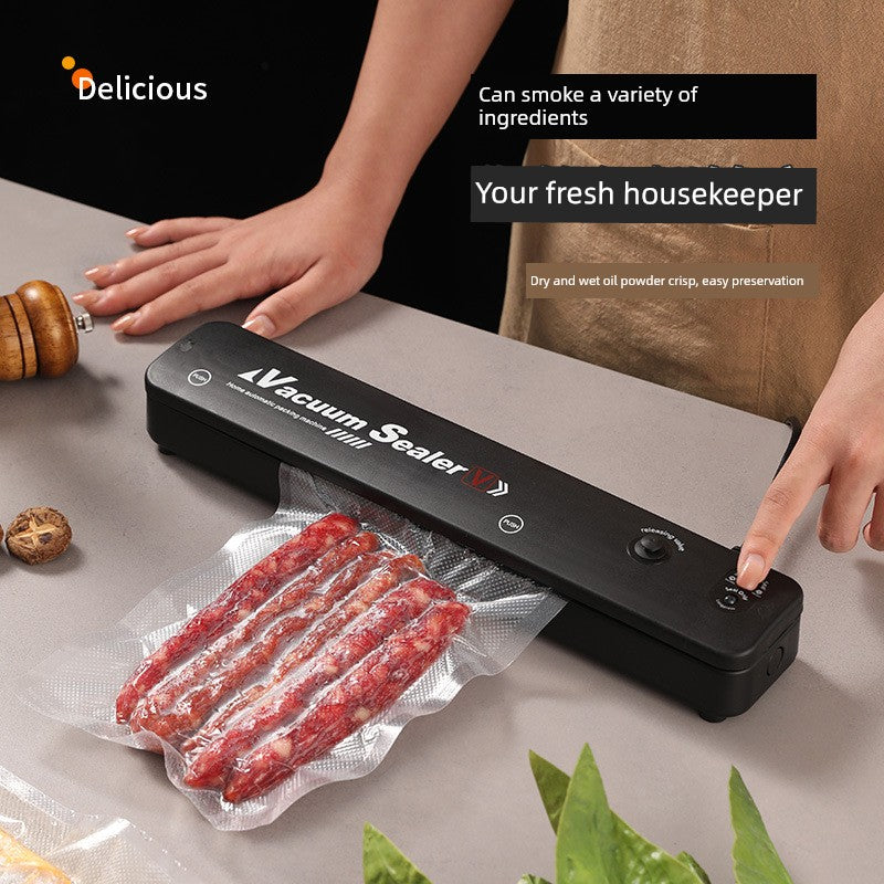 Vacuum Packaging Machine Small Household Sealing Machine Sealed Fresh-Keeping Vacuator Automatic Pressing Sealing Machine - Square Deal Me