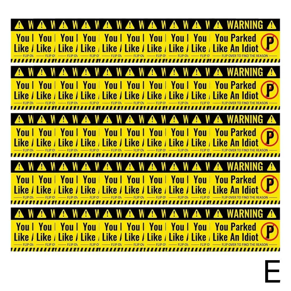 (Pack Of 50)Bad Parking Cards You Parked Like An Idiot Business Cards 3.54"x1.97" For Funny Parking Violation Prank Notice Gag - Square Deal Me