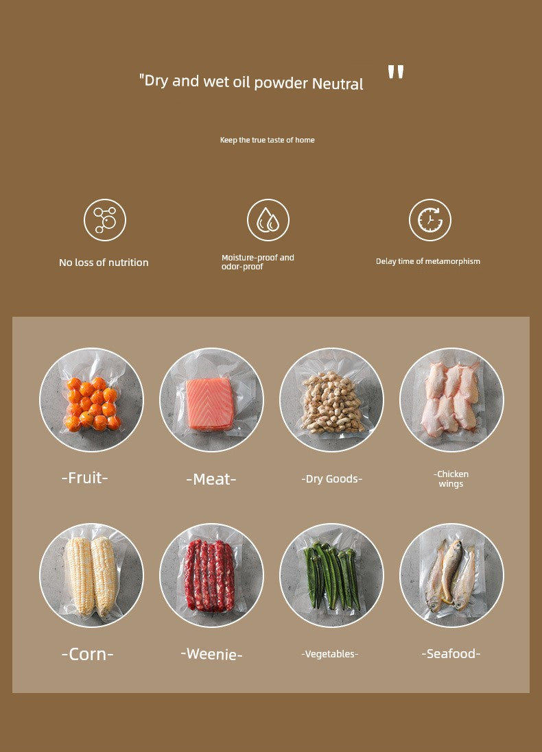 Vacuum Packaging Machine Small Household Sealing Machine Sealed Fresh-Keeping Vacuator Automatic Pressing Sealing Machine - Square Deal Me