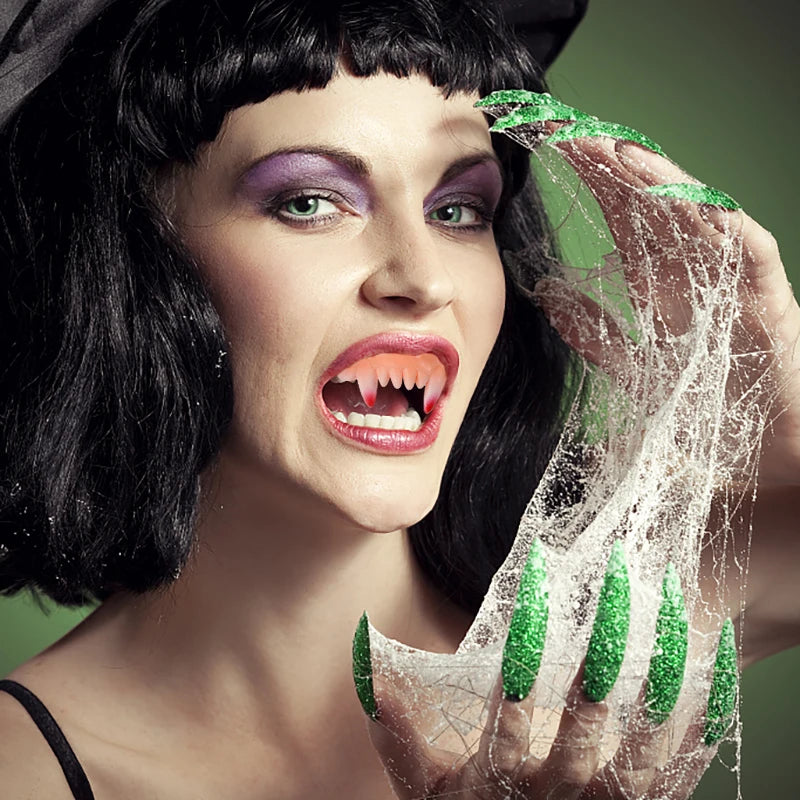 10pcs Funny Rubber False Tooth Dentures Fangs Rotten Fake Tooth Simulation Teeth Prank Toys Halloween Costume Cosplay Party Prop