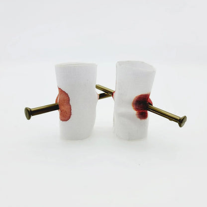 1PCS Fool Toys Blood Prank Magic Prop Joke Fake Nail Through Finger Magic Funny Gadgets Magic Trick toys - Square Deal Me
