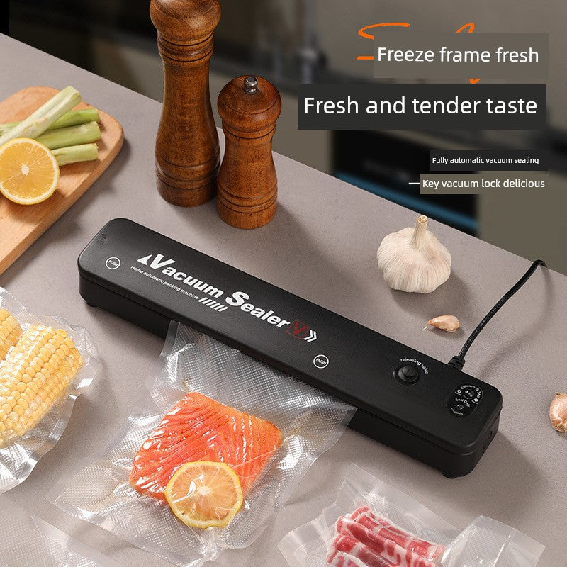 Vacuum Packaging Machine Small Household Sealing Machine Sealed Fresh-Keeping Vacuator Automatic Pressing Sealing Machine - Square Deal Me