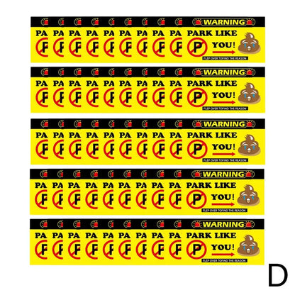 (Pack Of 50)Bad Parking Cards You Parked Like An Idiot Business Cards 3.54"x1.97" For Funny Parking Violation Prank Notice Gag - Square Deal Me