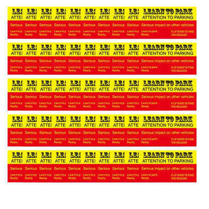 (Pack Of 50)Bad Parking Cards You Parked Like An Idiot Business Cards 3.54"x1.97" For Funny Parking Violation Prank Notice Gag - Square Deal Me