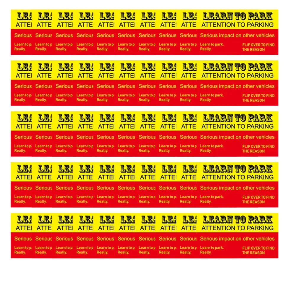 (Pack Of 50)Bad Parking Cards You Parked Like An Idiot Business Cards 3.54"x1.97" For Funny Parking Violation Prank Notice Gag - Square Deal Me