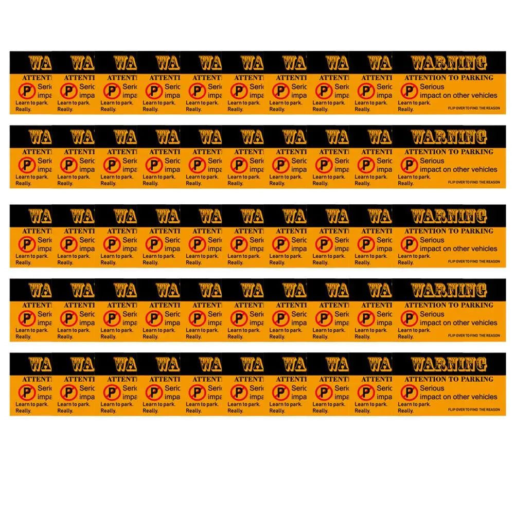 (Pack Of 50)Bad Parking Cards You Parked Like An Idiot Business Cards 3.54"x1.97" For Funny Parking Violation Prank Notice Gag - Square Deal Me