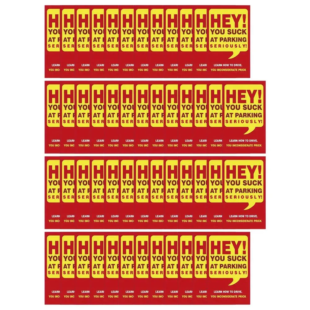 (Pack Of 50)Bad Parking Cards You Parked Like An Idiot Business Cards 3.54"x1.97" For Funny Parking Violation Prank Notice Gag - Square Deal Me