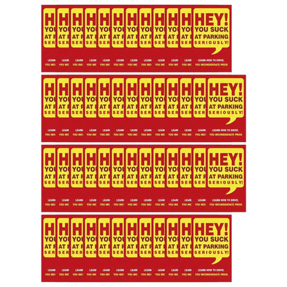 (Pack Of 50)Bad Parking Cards You Parked Like An Idiot Business Cards 3.54"x1.97" For Funny Parking Violation Prank Notice Gag - Square Deal Me