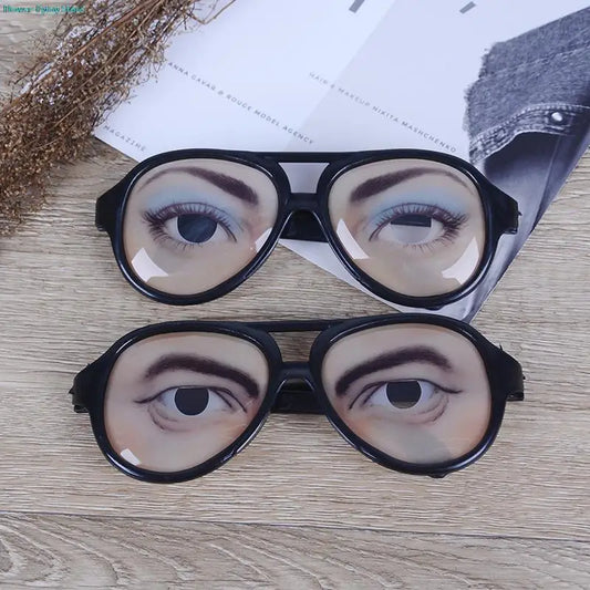 1Pc Pop Out Eye Drop Eyeball Prank Glasses Horror Scary Party Gags Practical Jokes Funny Toy - Square Deal Me