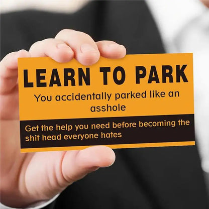 (Pack Of 50)Bad Parking Cards You Parked Like An Idiot Business Cards 3.54"x1.97" For Funny Parking Violation Prank Notice Gag - Square Deal Me