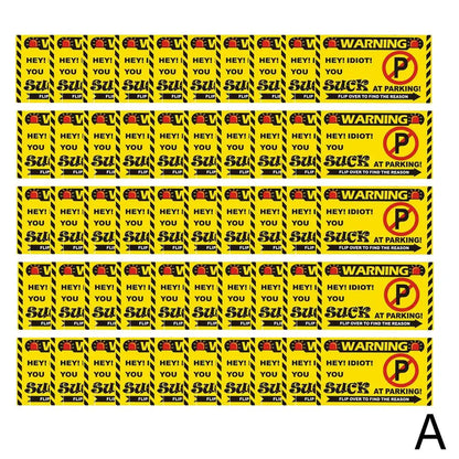 (Pack Of 50)Bad Parking Cards You Parked Like An Idiot Business Cards 3.54"x1.97" For Funny Parking Violation Prank Notice Gag - Square Deal Me