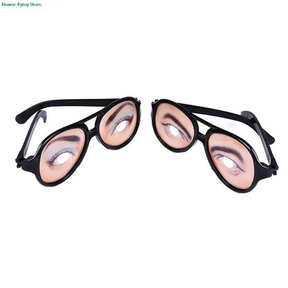 1Pc Pop Out Eye Drop Eyeball Prank Glasses Horror Scary Party Gags Practical Jokes Funny Toy - Square Deal Me