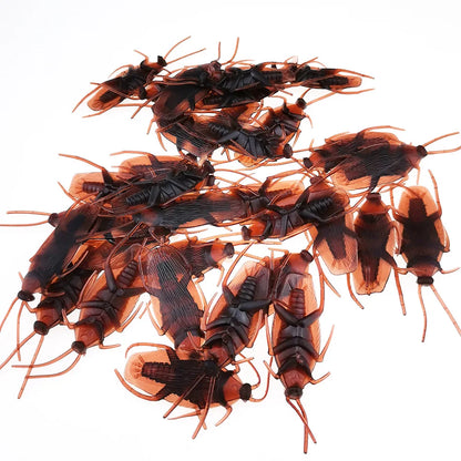 5-50Pcs Funny Cockroaches Joke Decoration Props Rubber Toy Gags Practical Jokes Toys Horrifying Simulation Plastic Centipede - Square Deal Me