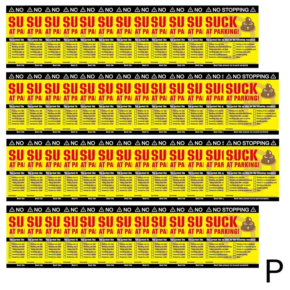 (Pack Of 50)Bad Parking Cards You Parked Like An Idiot Business Cards 3.54"x1.97" For Funny Parking Violation Prank Notice Gag - Square Deal Me