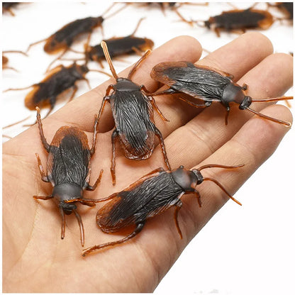 5-50Pcs Funny Cockroaches Joke Decoration Props Rubber Toy Gags Practical Jokes Toys Horrifying Simulation Plastic Centipede - Square Deal Me
