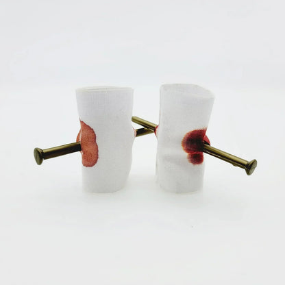 1PCS Fool Toys Blood Prank Magic Prop Joke Fake Nail Through Finger Magic Funny Gadgets Magic Trick toys - Square Deal Me
