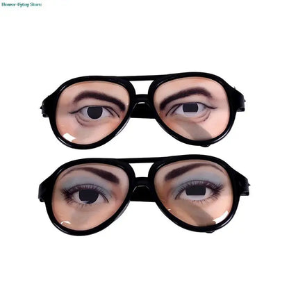 1Pc Pop Out Eye Drop Eyeball Prank Glasses Horror Scary Party Gags Practical Jokes Funny Toy - Square Deal Me