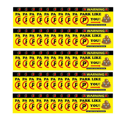 (Pack Of 50)Bad Parking Cards You Parked Like An Idiot Business Cards 3.54"x1.97" For Funny Parking Violation Prank Notice Gag - Square Deal Me