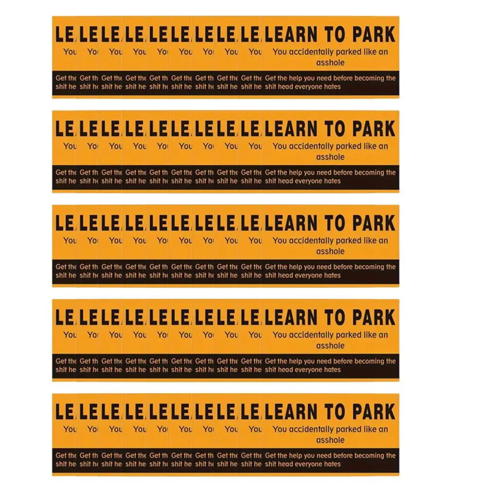 (Pack Of 50)Bad Parking Cards You Parked Like An Idiot Business Cards 3.54"x1.97" For Funny Parking Violation Prank Notice Gag - Square Deal Me