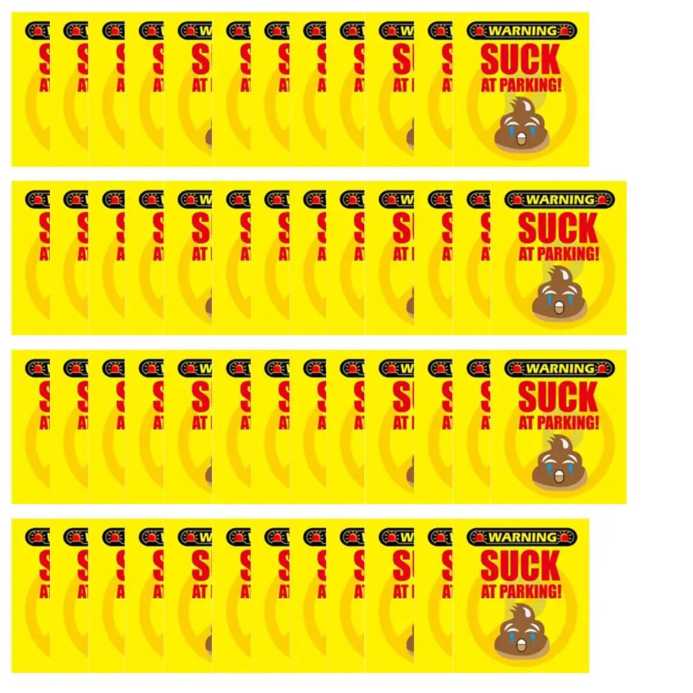 (Pack Of 50)Bad Parking Cards You Parked Like An Idiot Business Cards 3.54"x1.97" For Funny Parking Violation Prank Notice Gag - Square Deal Me