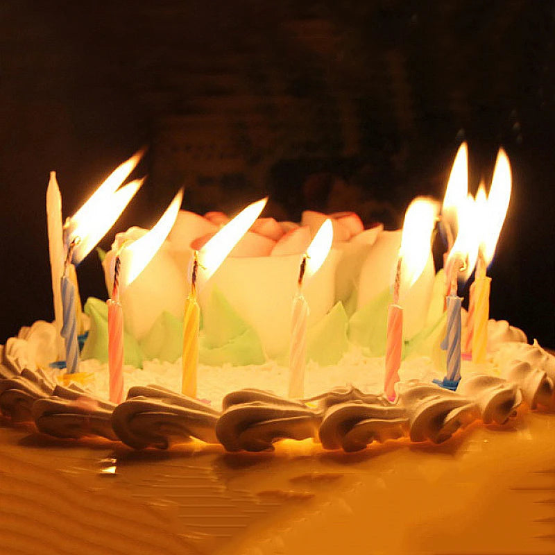 10Pcs Magic Relighting Birthday Candles Novelty Trick Candles For Birthday Party Fool's Day Christmas Celebration Prank Candles - Square Deal Me