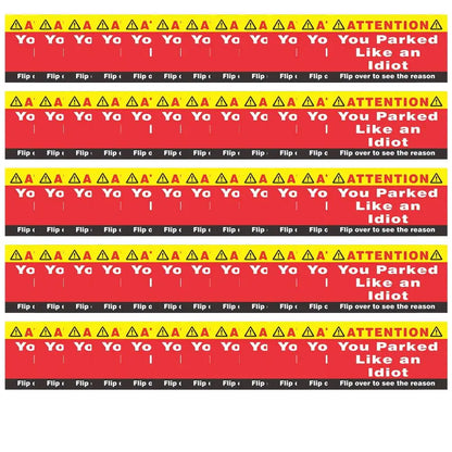 (Pack Of 50)Bad Parking Cards You Parked Like An Idiot Business Cards 3.54"x1.97" For Funny Parking Violation Prank Notice Gag - Square Deal Me