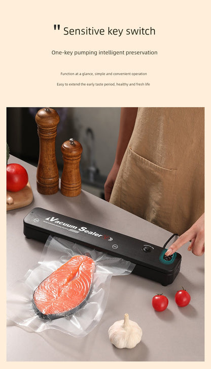Vacuum Packaging Machine Small Household Sealing Machine Sealed Fresh-Keeping Vacuator Automatic Pressing Sealing Machine - Square Deal Me