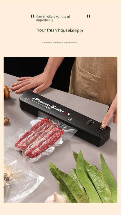 Vacuum Packaging Machine Small Household Sealing Machine Sealed Fresh-Keeping Vacuator Automatic Pressing Sealing Machine - Square Deal Me