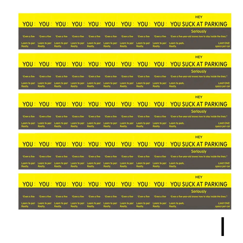 (Pack Of 50)Bad Parking Cards You Parked Like An Idiot Business Cards 3.54"x1.97" For Funny Parking Violation Prank Notice Gag - Square Deal Me