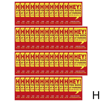 (Pack Of 50)Bad Parking Cards You Parked Like An Idiot Business Cards 3.54"x1.97" For Funny Parking Violation Prank Notice Gag - Square Deal Me