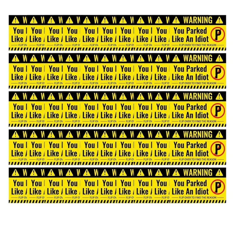 (Pack Of 50)Bad Parking Cards You Parked Like An Idiot Business Cards 3.54"x1.97" For Funny Parking Violation Prank Notice Gag - Square Deal Me