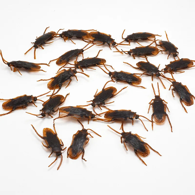 5-50Pcs Funny Cockroaches Joke Decoration Props Rubber Toy Gags Practical Jokes Toys Horrifying Simulation Plastic Centipede - Square Deal Me
