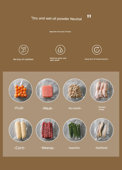 Vacuum Packaging Machine Small Household Sealing Machine Sealed Fresh-Keeping Vacuator Automatic Pressing Sealing Machine - Square Deal Me