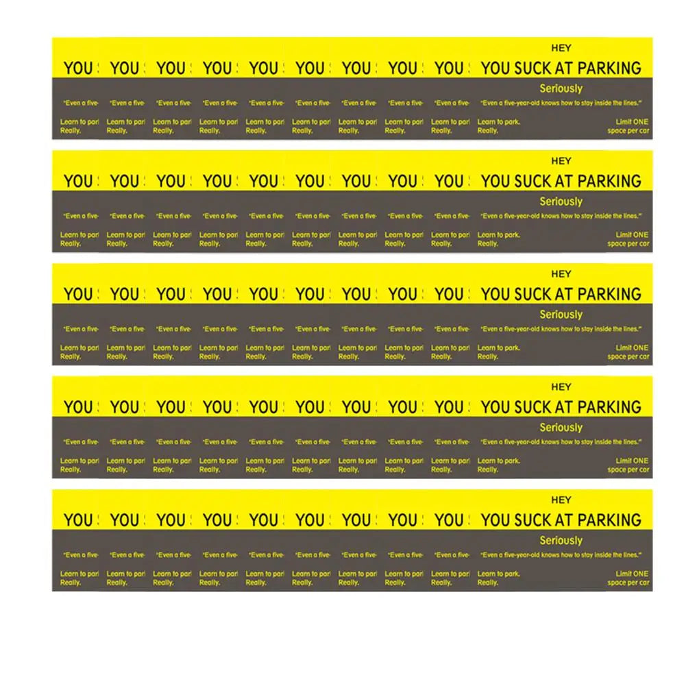 (Pack Of 50)Bad Parking Cards You Parked Like An Idiot Business Cards 3.54"x1.97" For Funny Parking Violation Prank Notice Gag - Square Deal Me