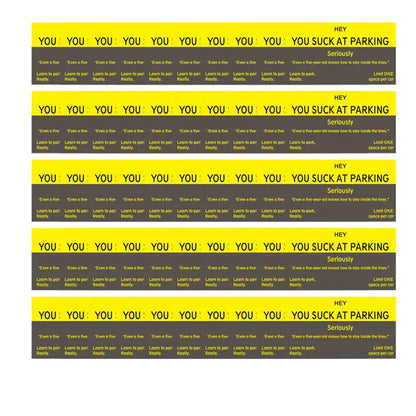 (Pack Of 50)Bad Parking Cards You Parked Like An Idiot Business Cards 3.54"x1.97" For Funny Parking Violation Prank Notice Gag - Square Deal Me